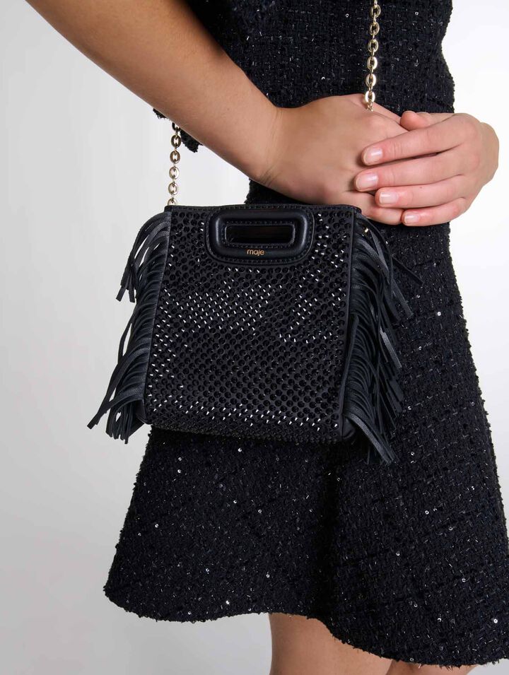 M mini rhinestone bag