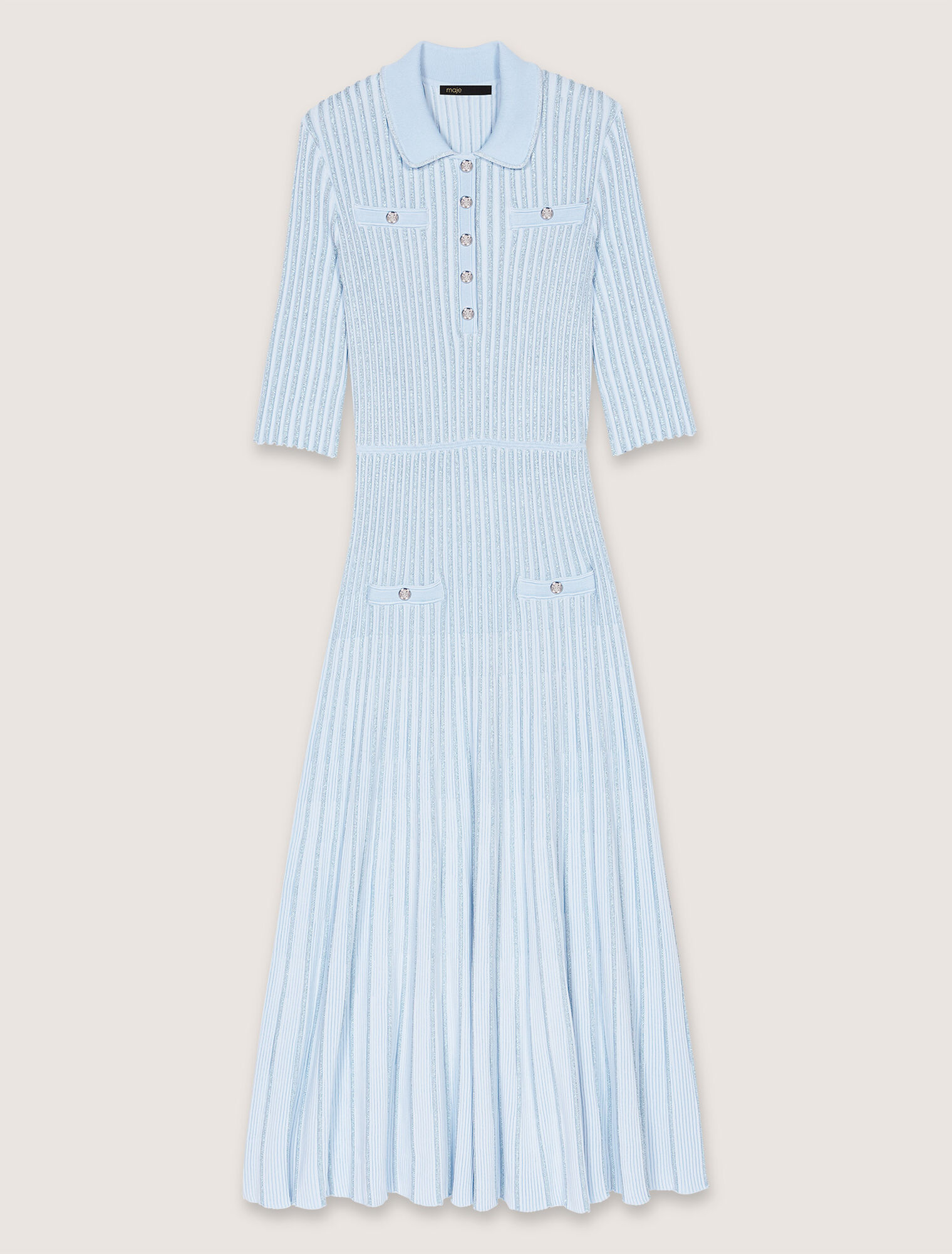 Rib knit midi dress