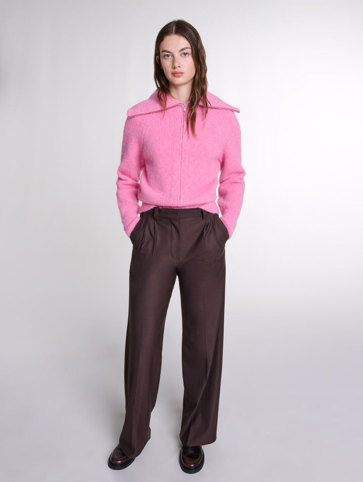Wide-leg suit trousers