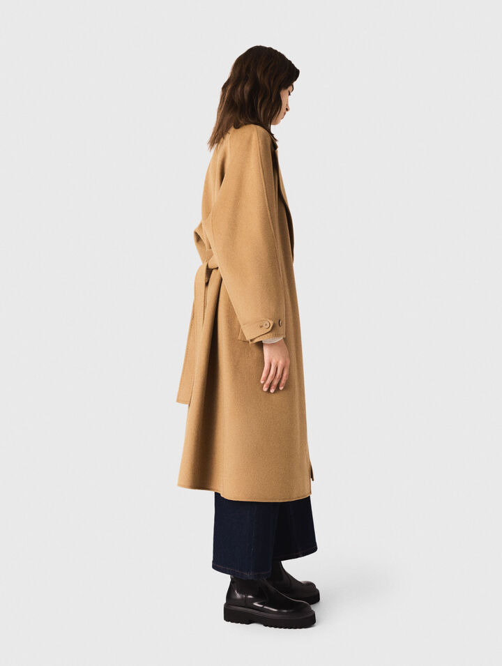 Manteau long double face