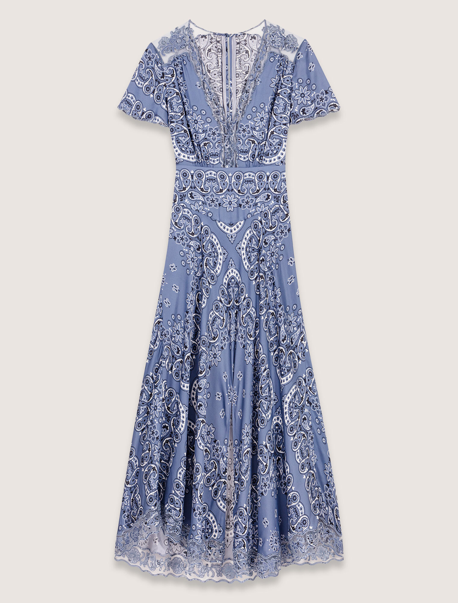 Patterned flowing maxi dress