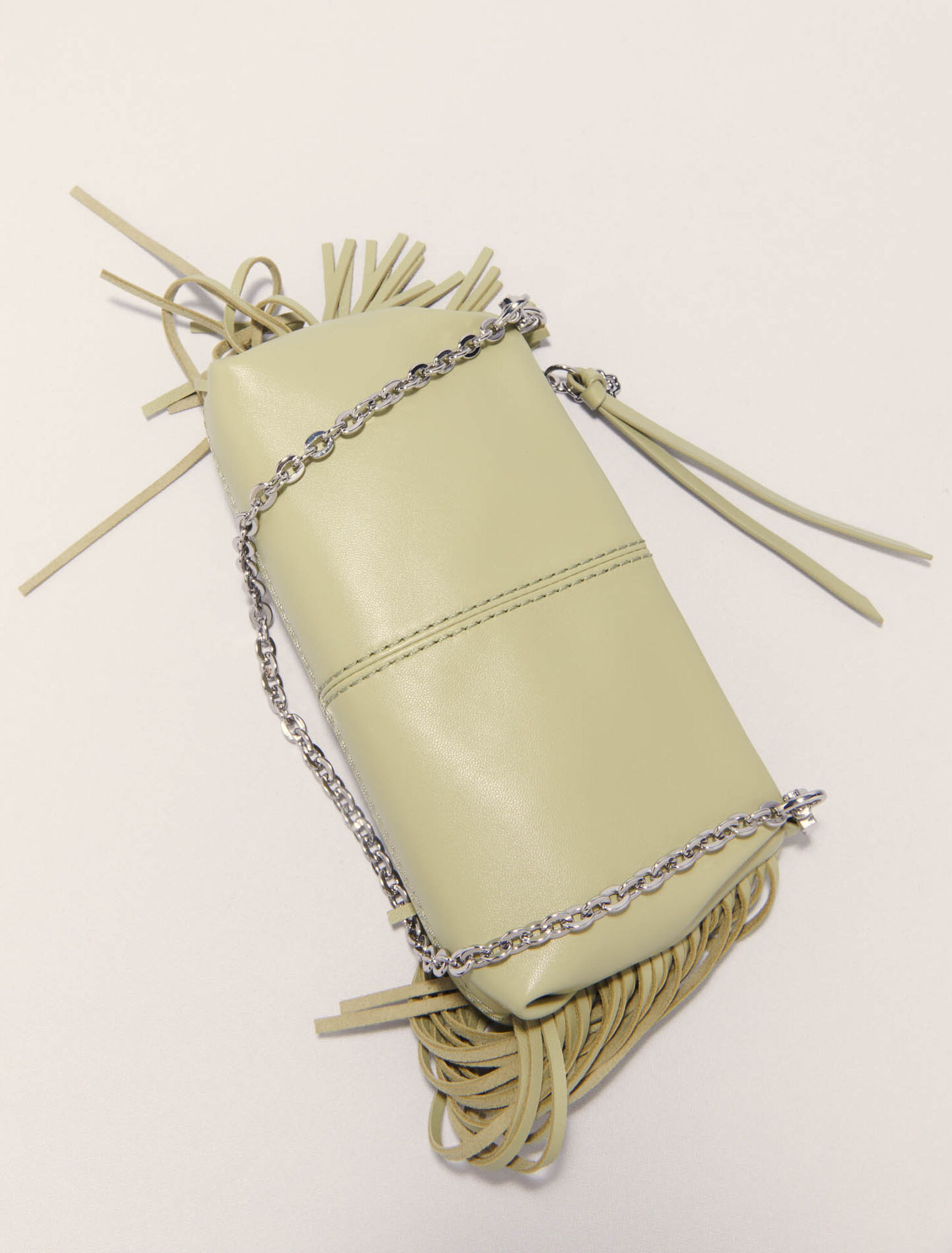Miss M plain leather clutch bag