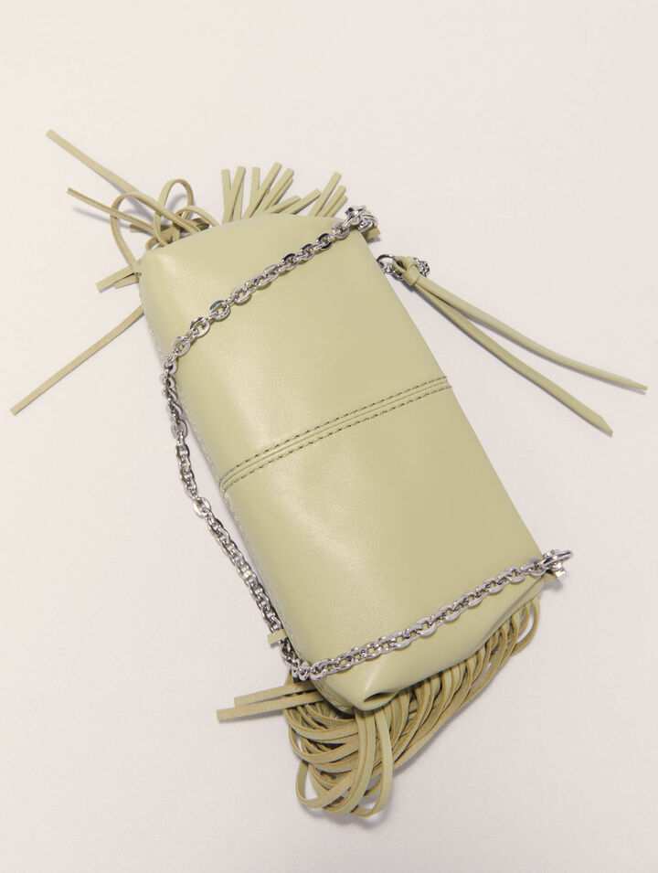 Miss M plain leather clutch bag