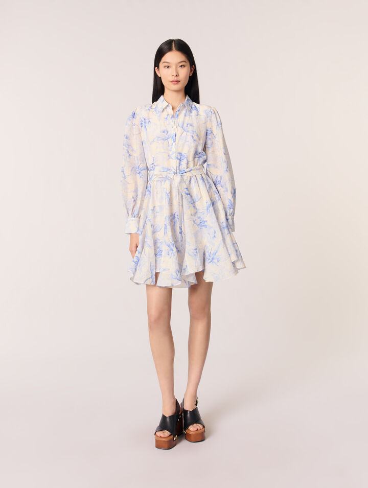 Patterned shirt dress