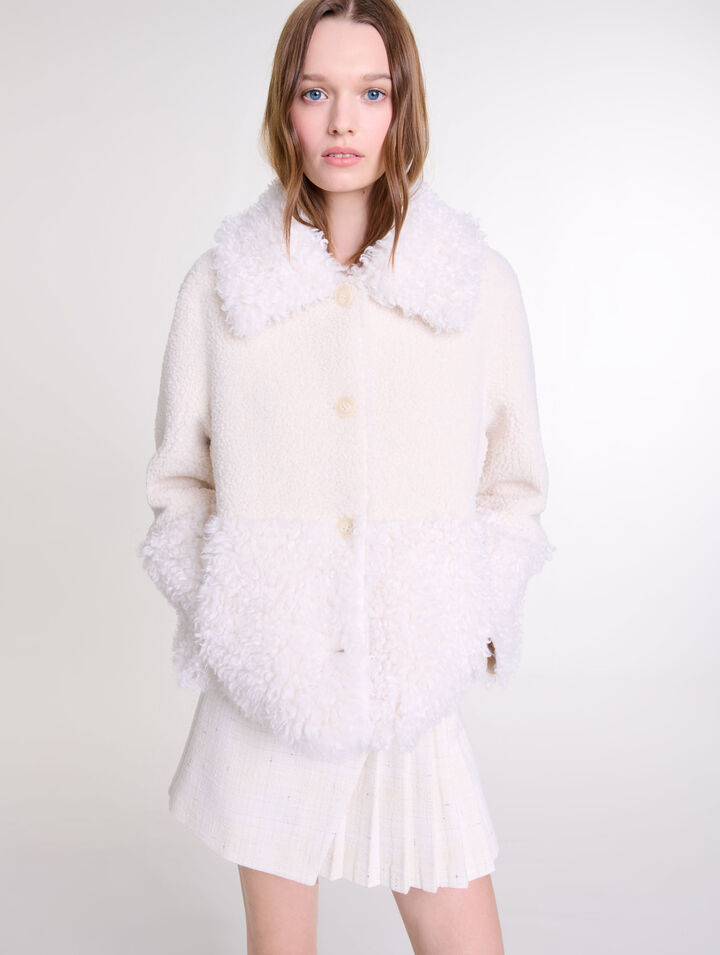Short fake fur coat