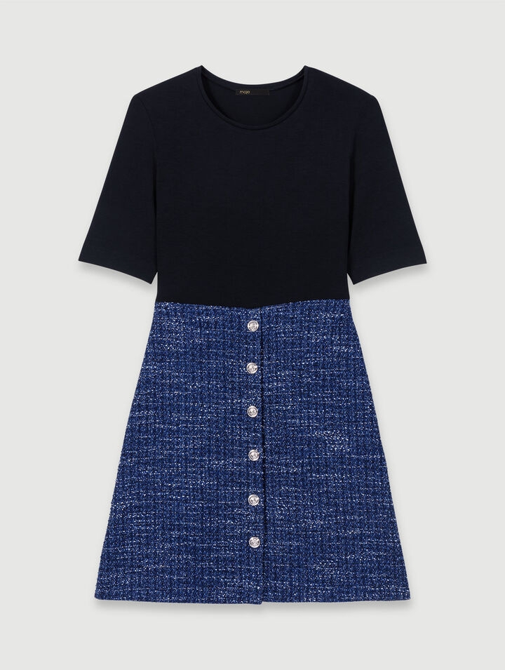 2-in-1 tweed dress
