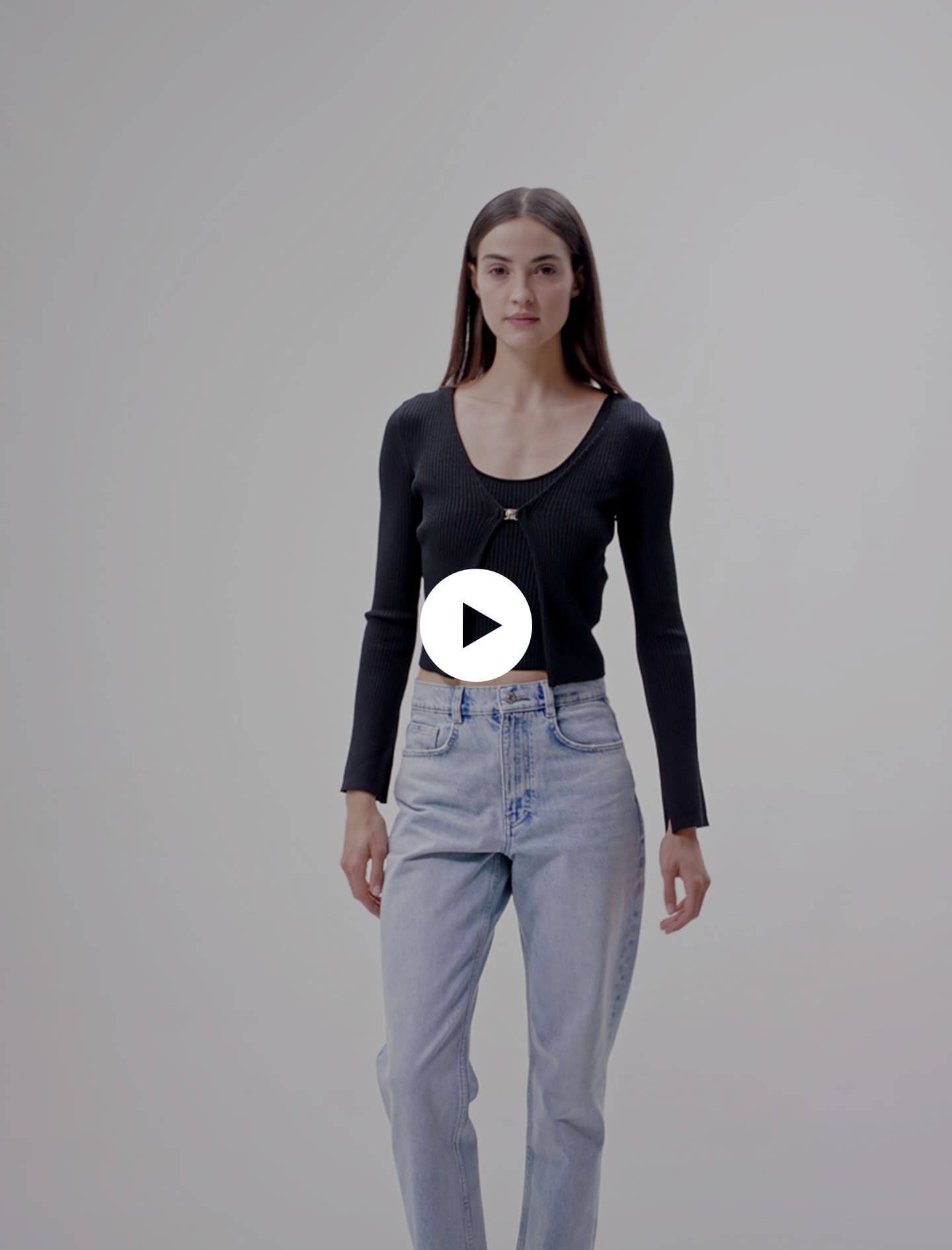 Stretch knit twin set Offline Sweats Cardigans Maje