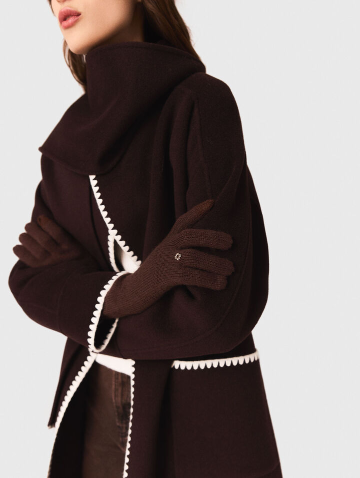 Embroidered double-faced coat
