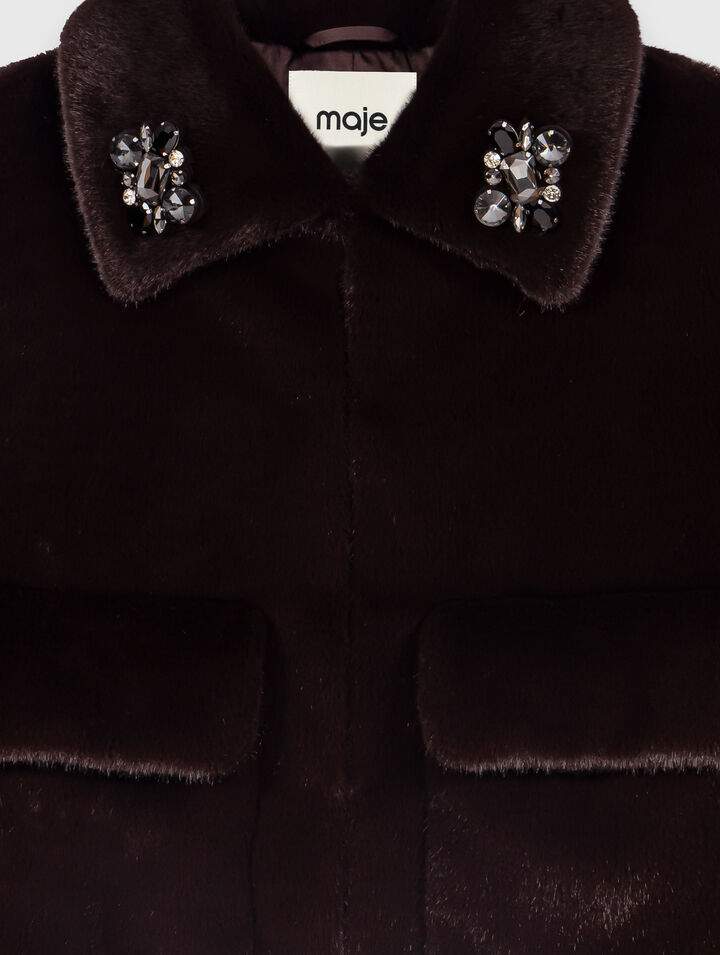 Short faux fur jacket