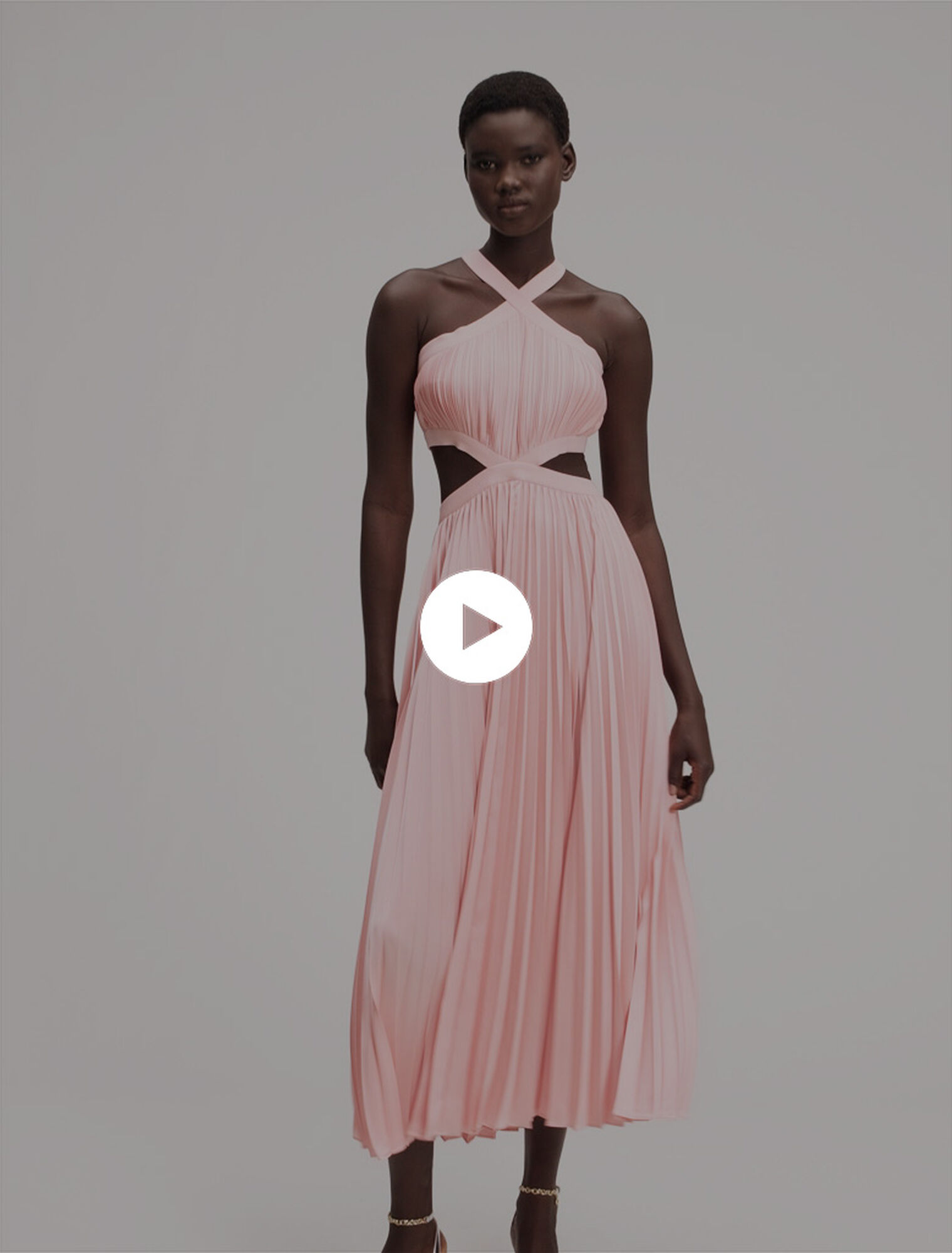 Pleated maxi dress