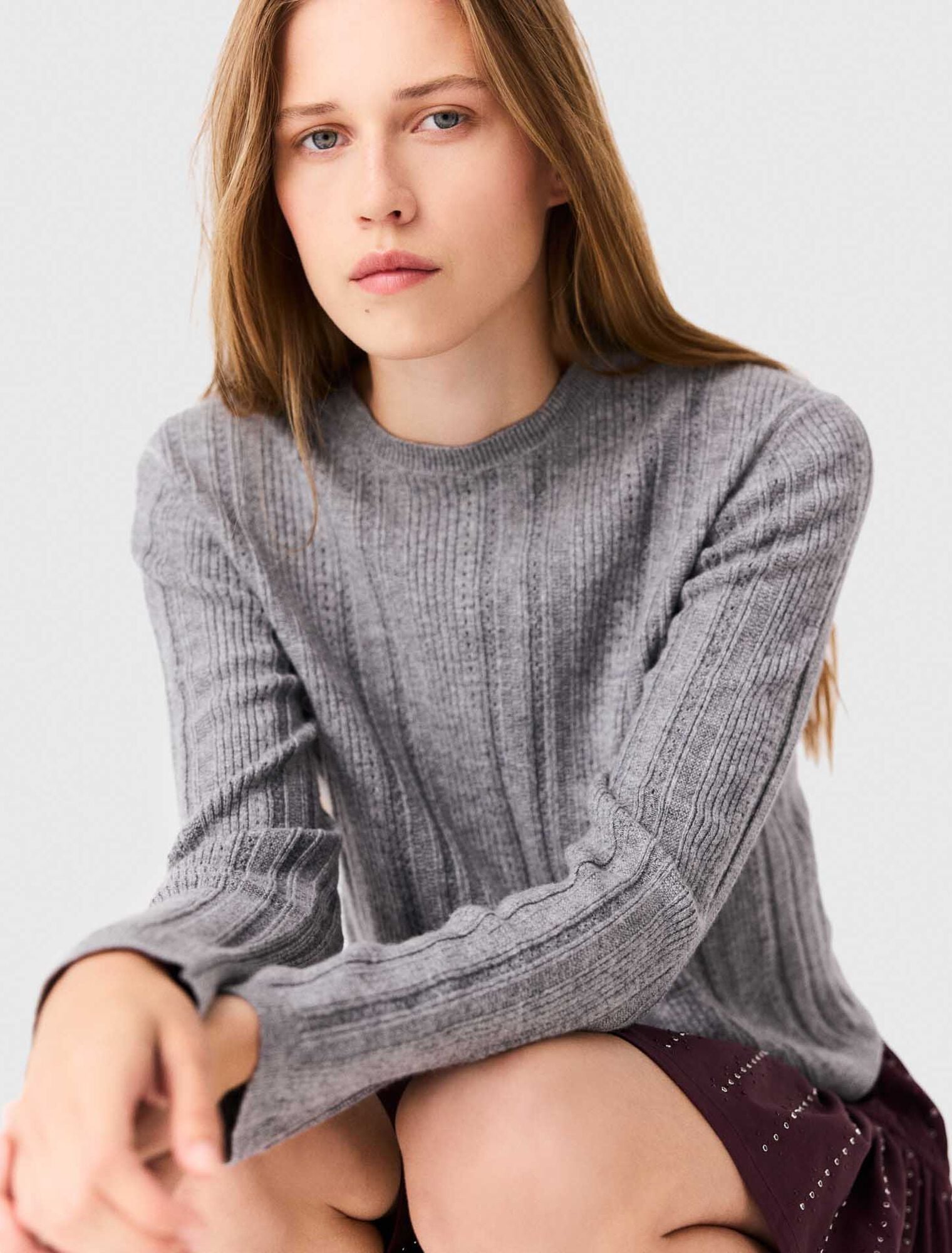 Removable poplin collar jumper