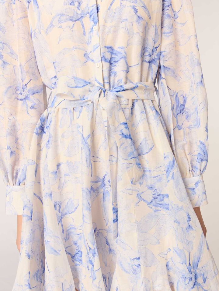 Patterned shirt dress