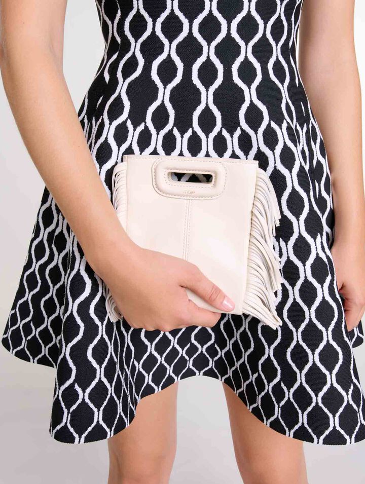 Leather bag with chain strap