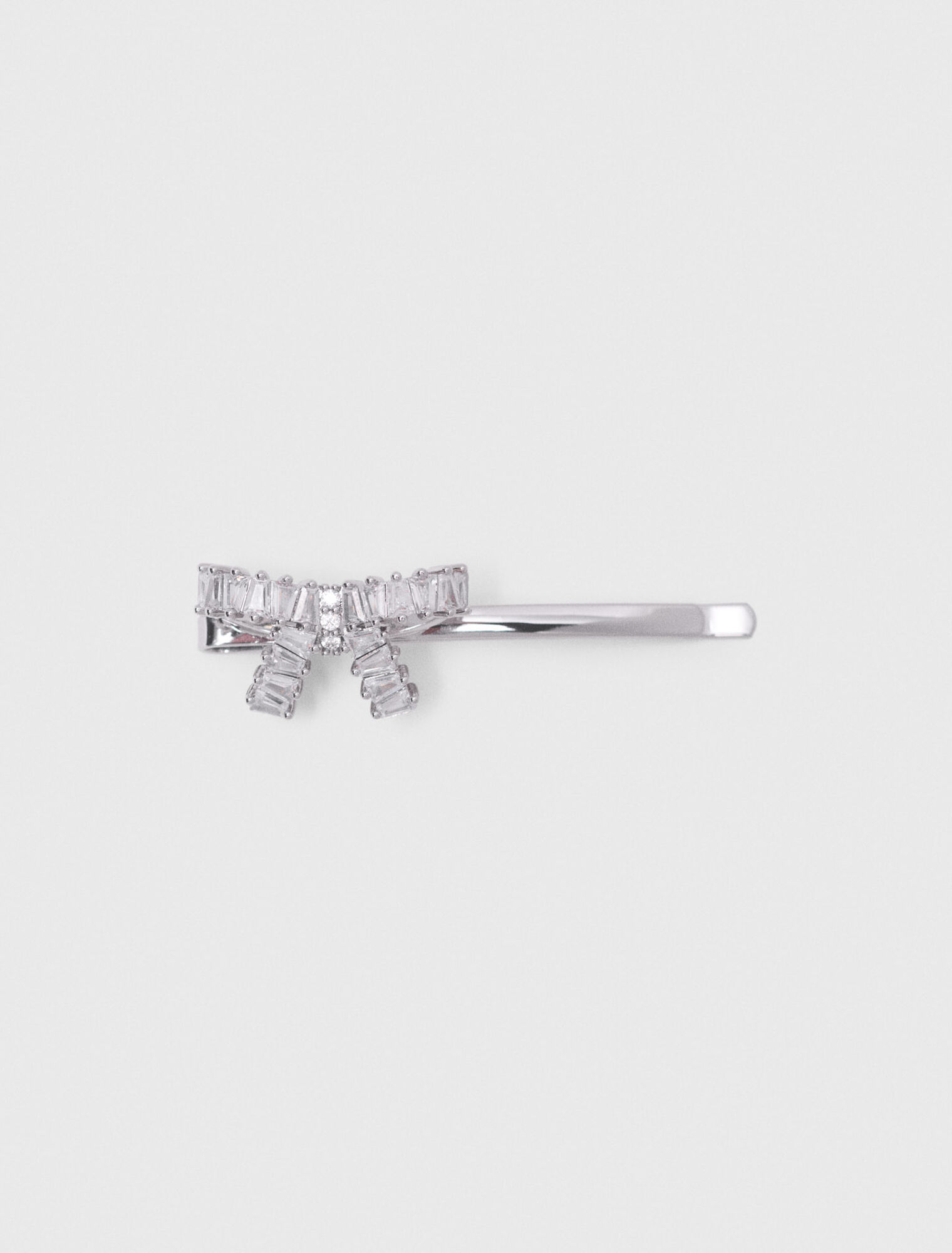 Rhinestone bow barrette