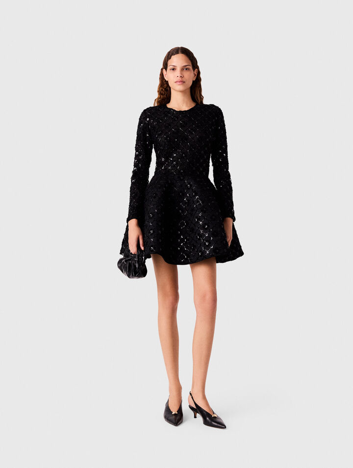 Short rhinestone velvet dress