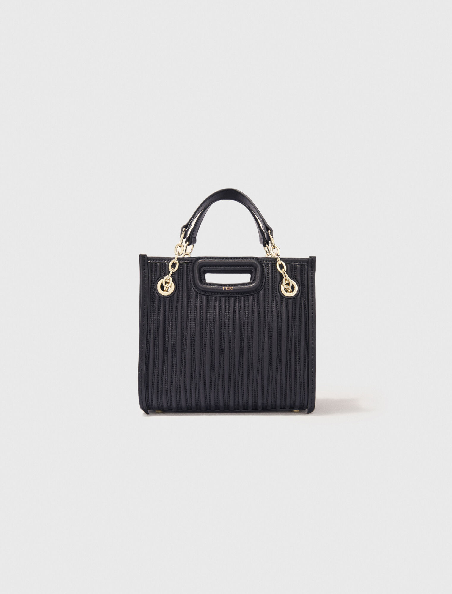 Mini quilted leather tote bag