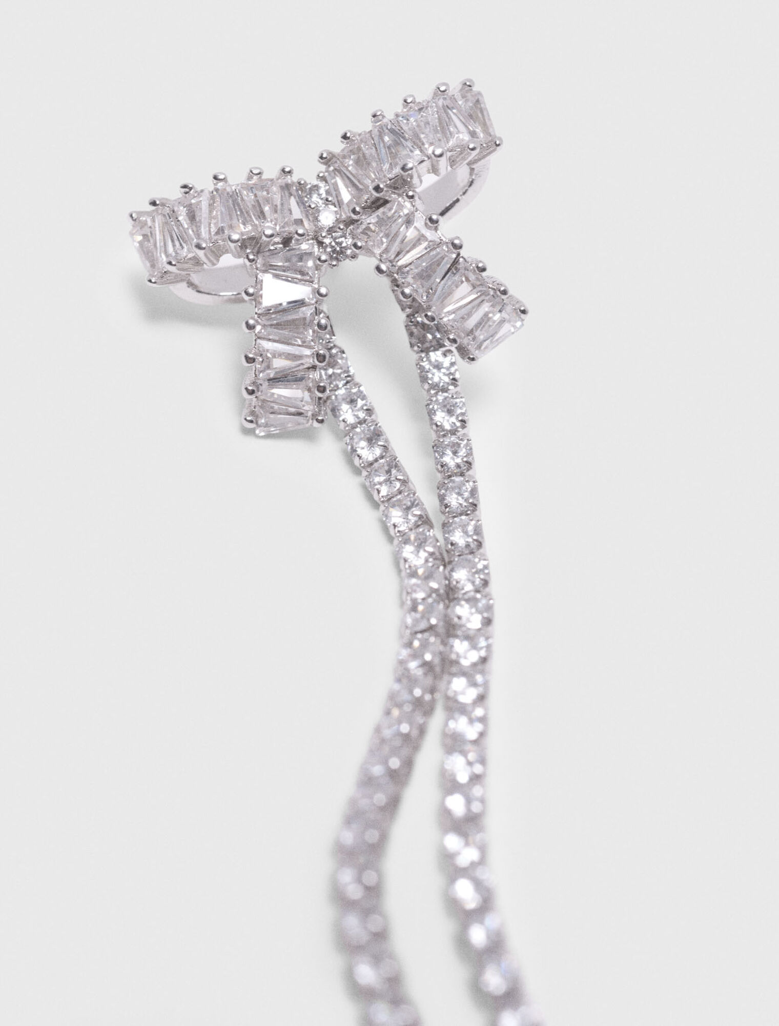 Rhinestone bow earrings