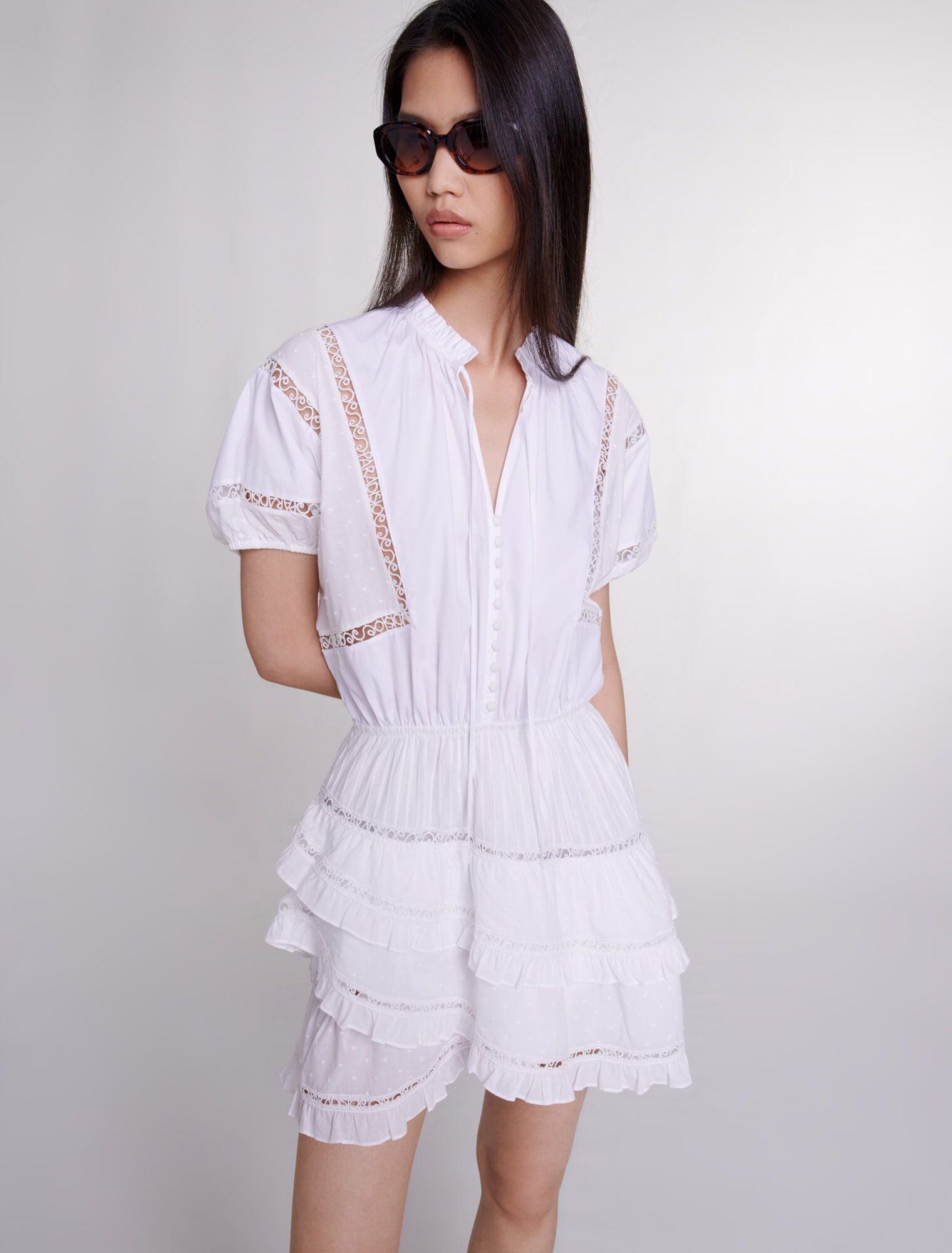 Short embroidered dress