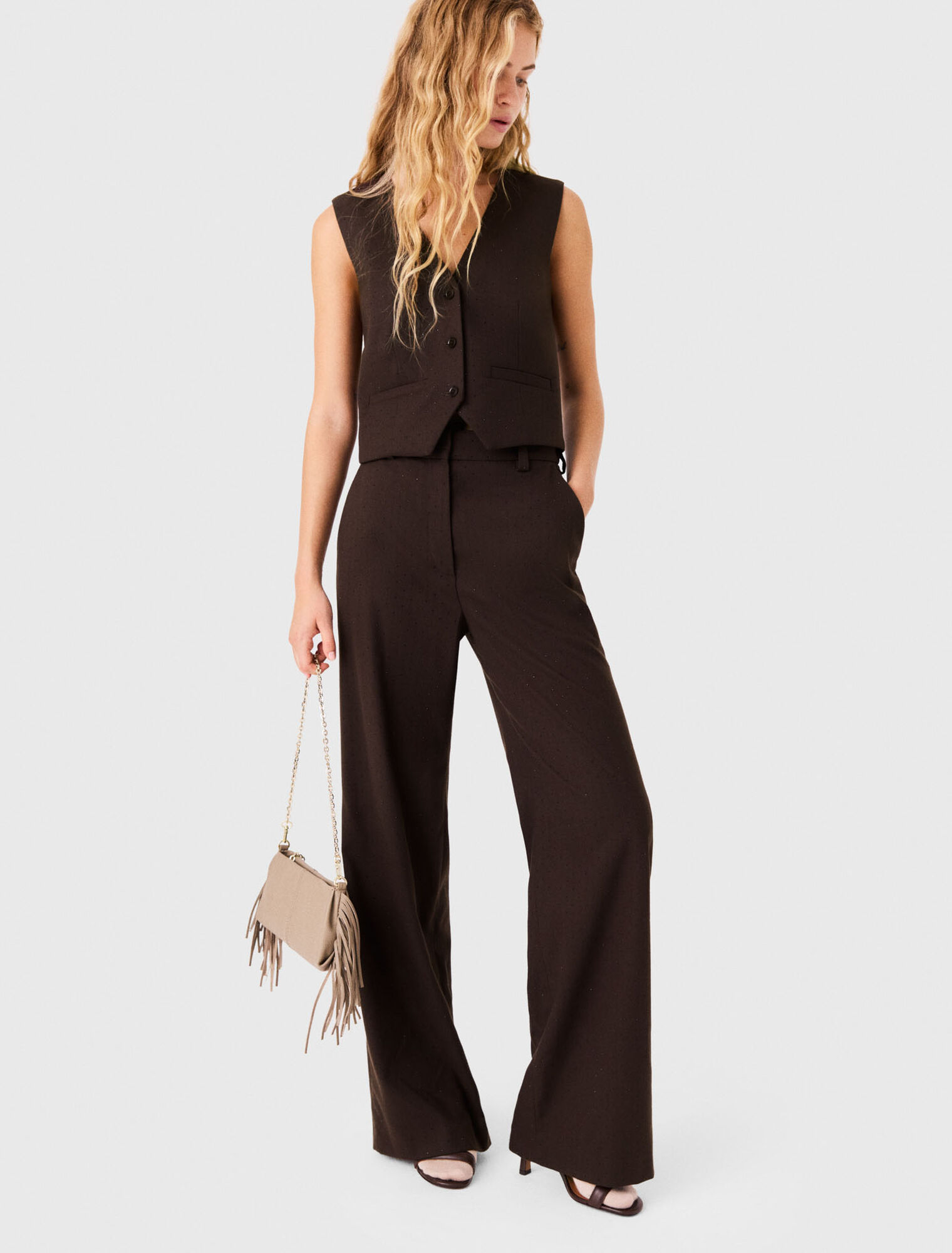 Rhinestone suit trousers