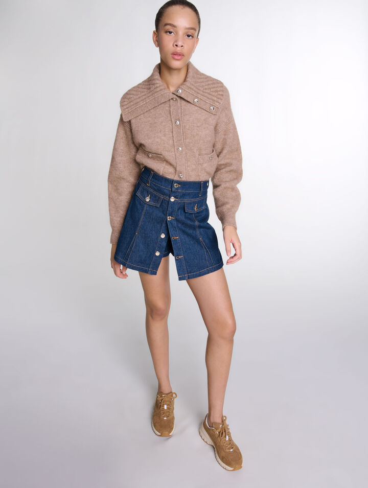 Denim skort
