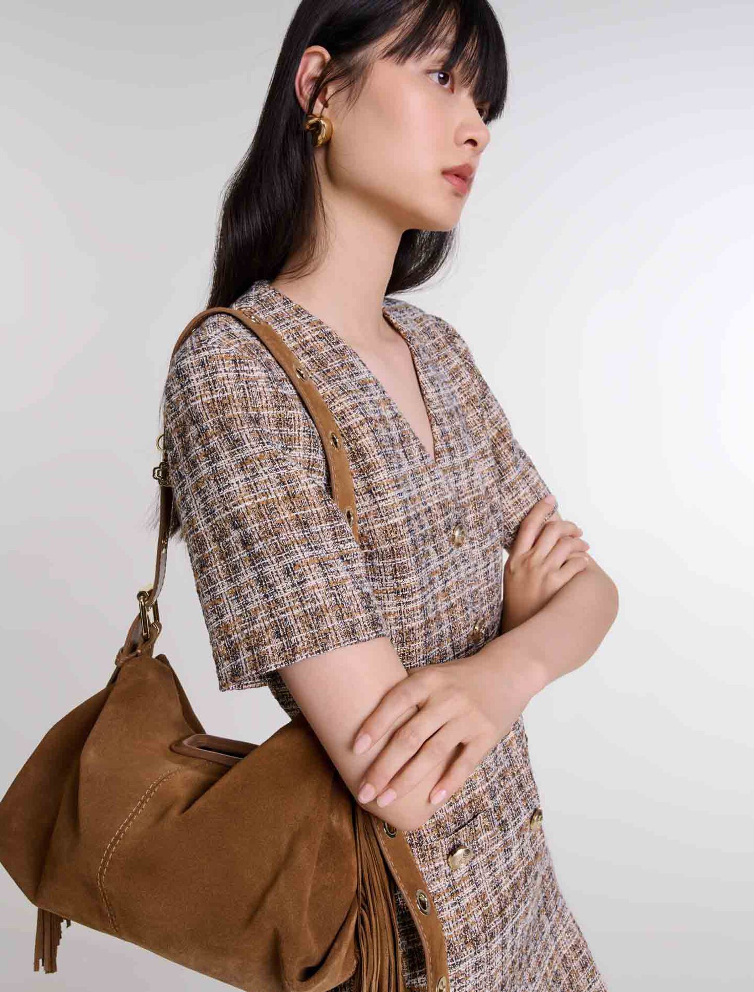 Suede Miss M bag