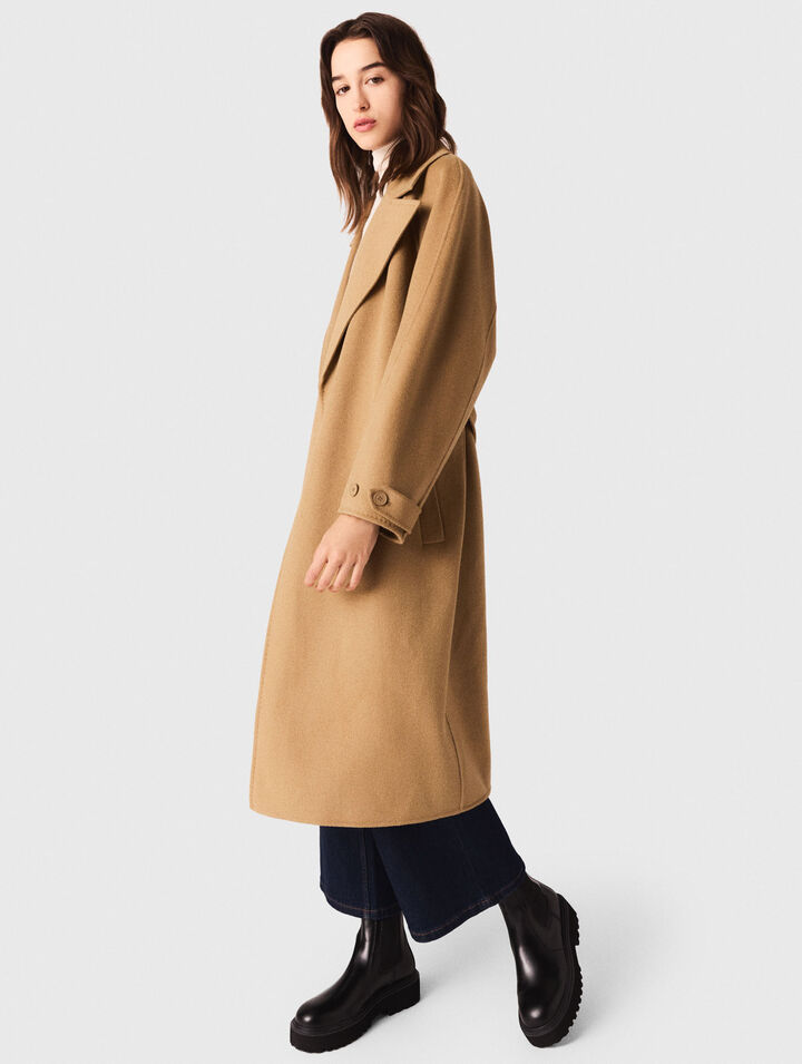 Manteau long double face