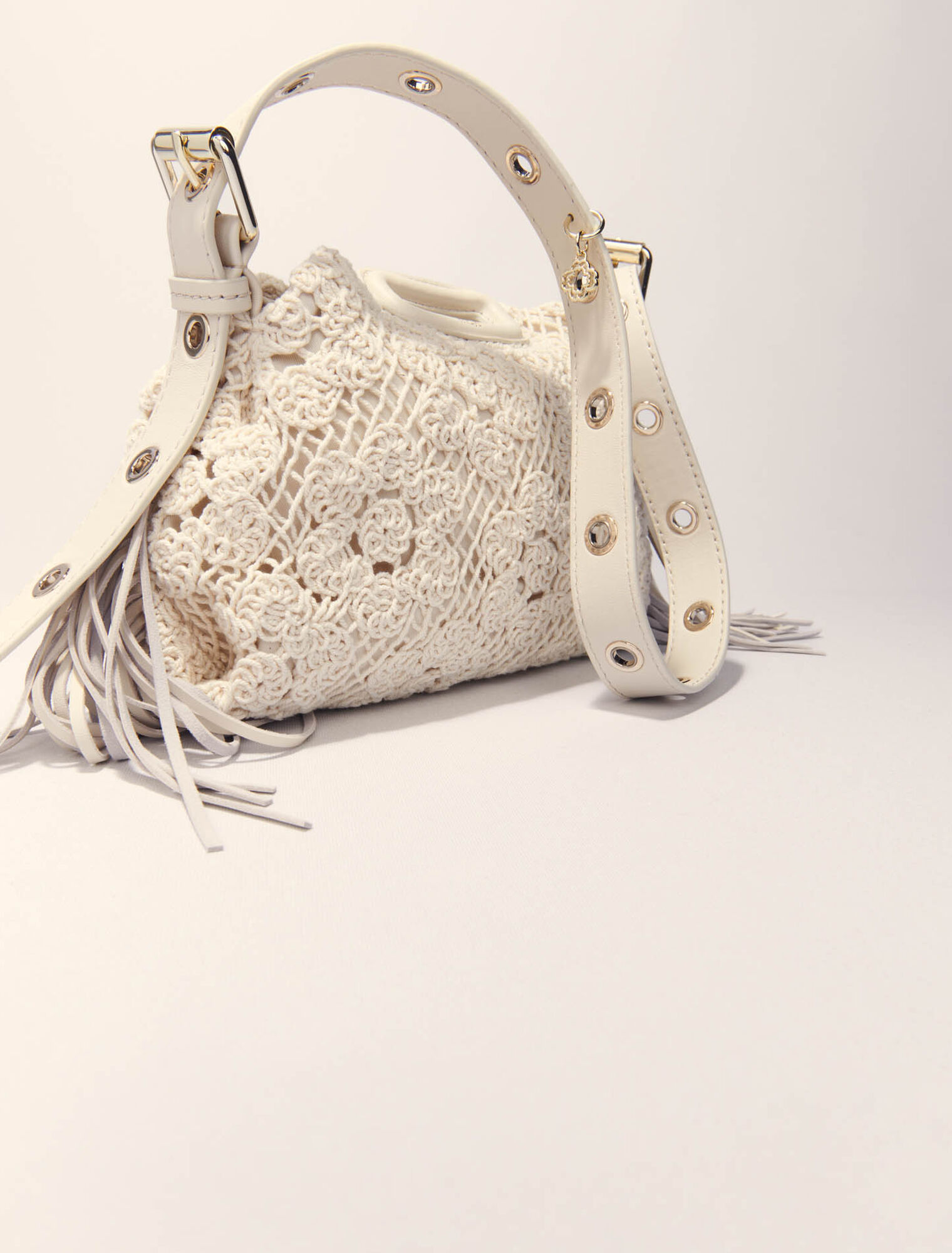 Crochet-knit mini Miss M bag