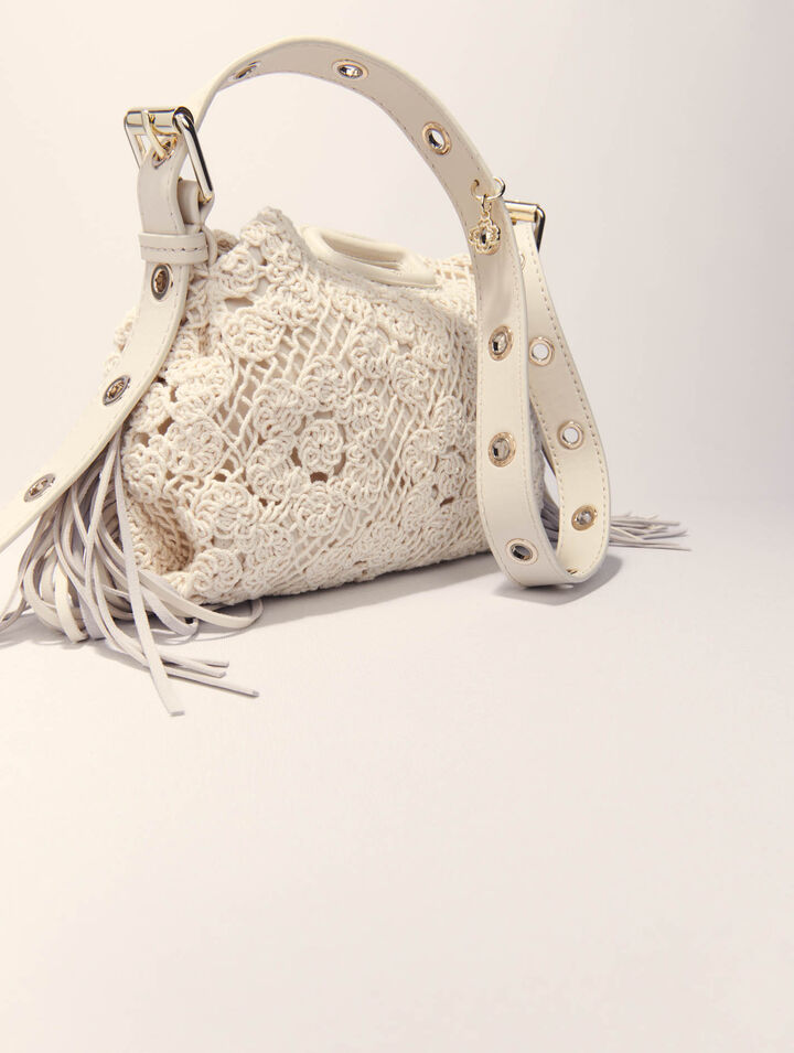 Crochet-knit mini Miss M bag