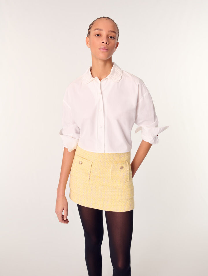 Tweed mini skirt