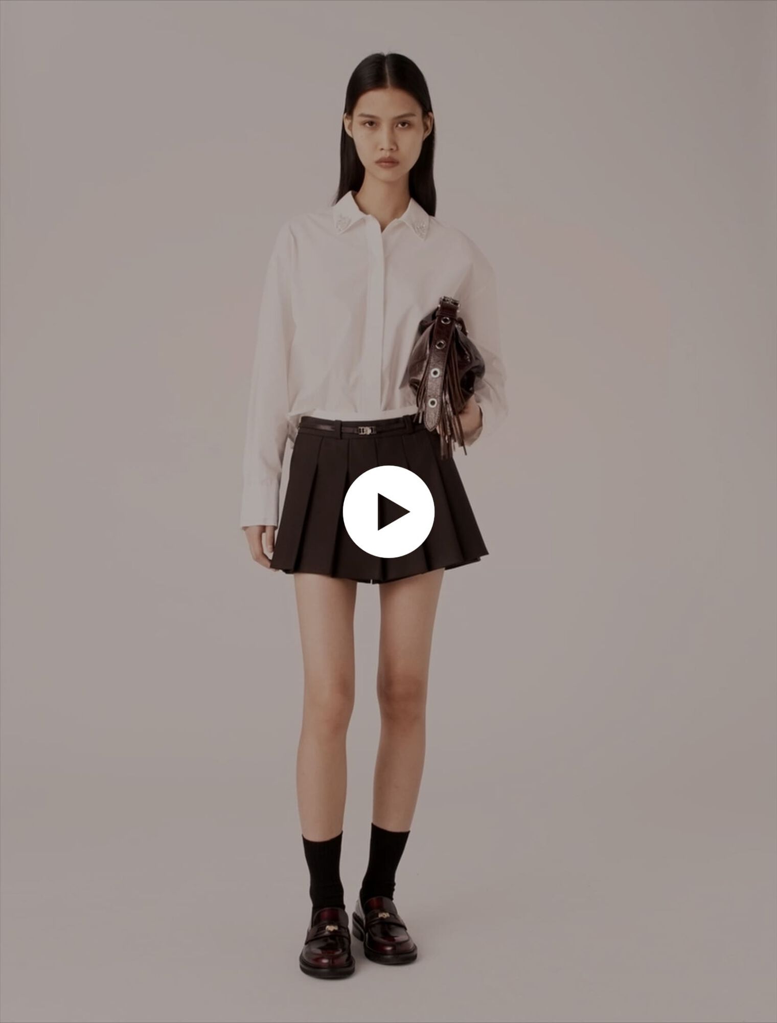 Pleated skort