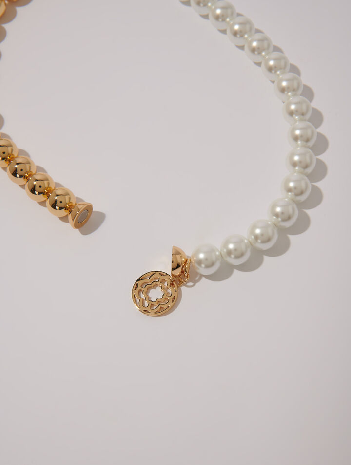 Mixed pearl choker necklace