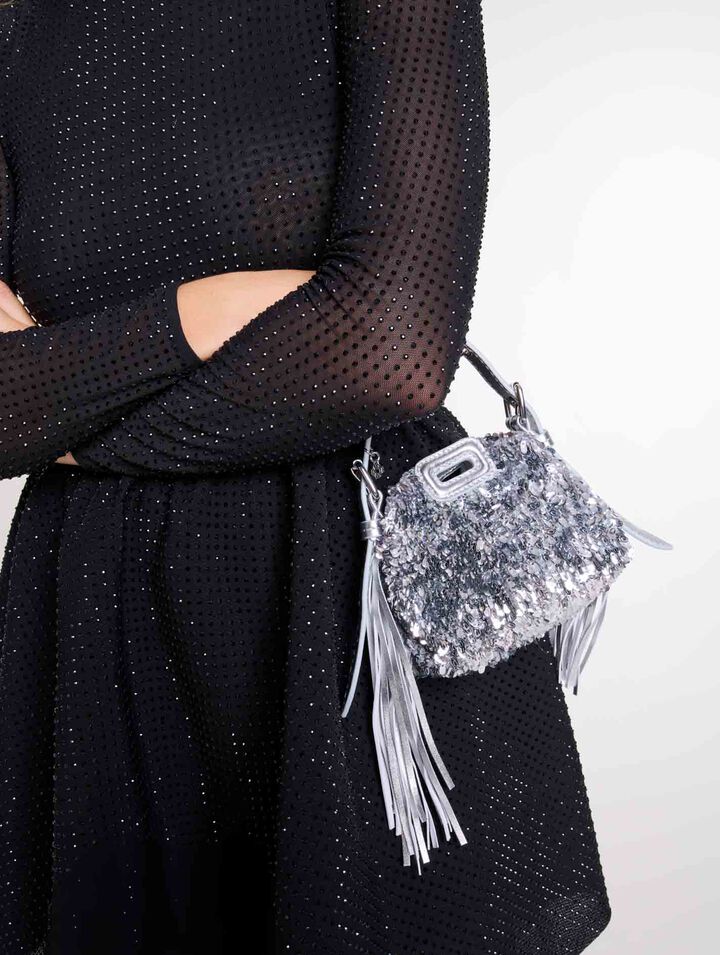 Miss M Nano bag with silver sequins