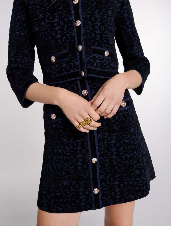 2-in-1 velvet knit dress