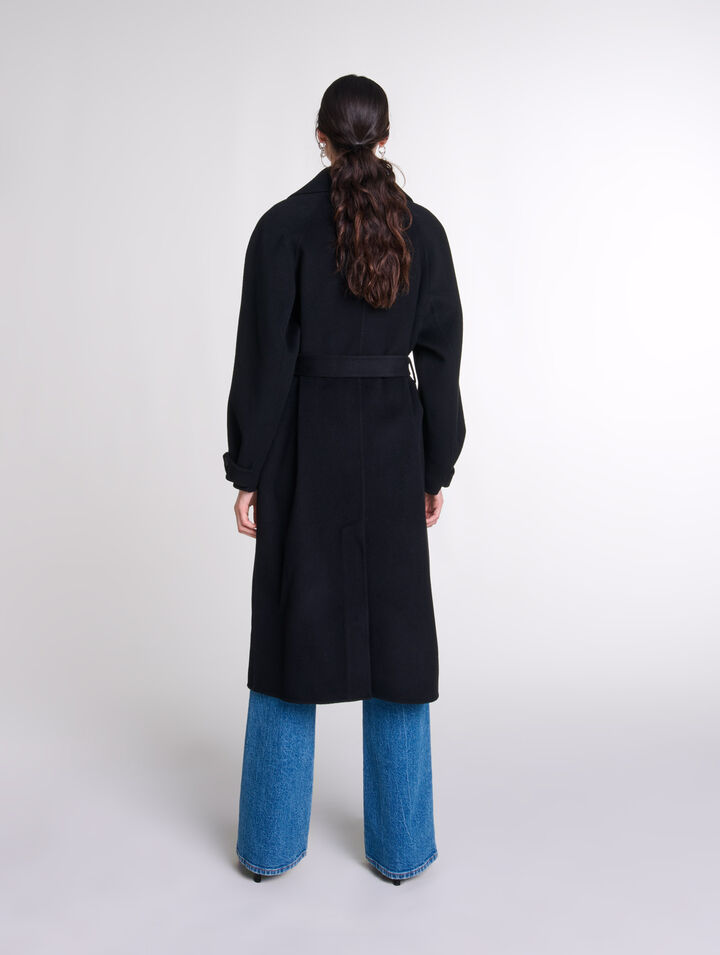 Double-faced mid-length coat