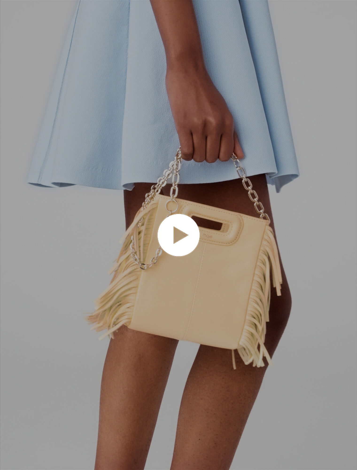 Matte crackled leather M Mini bag