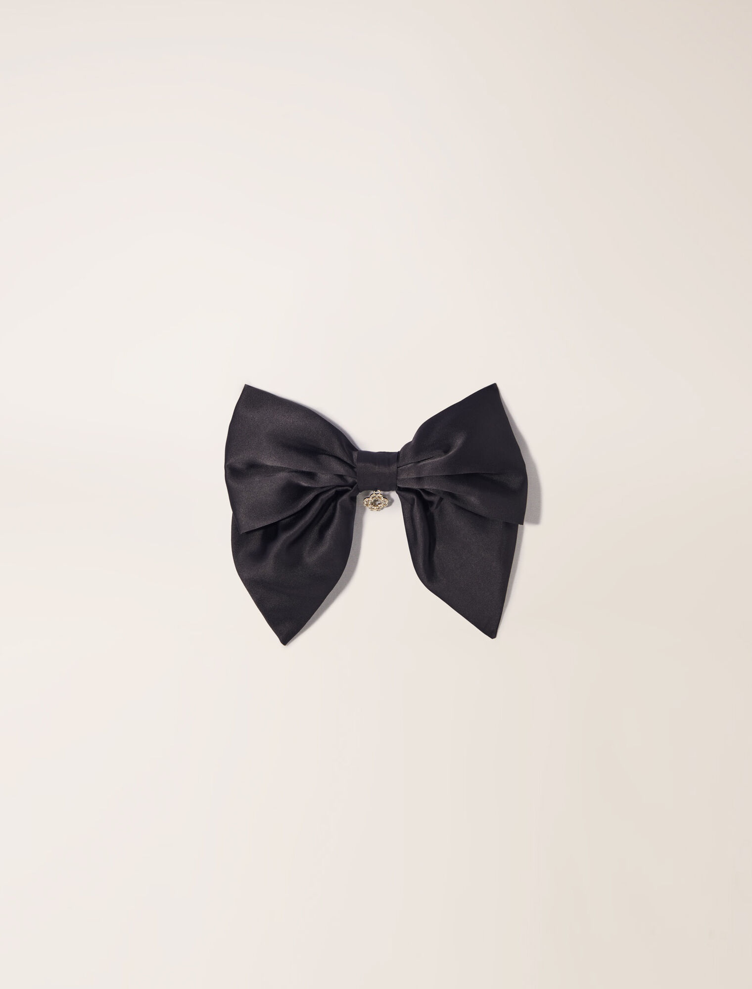 Satin-effect bow barrette