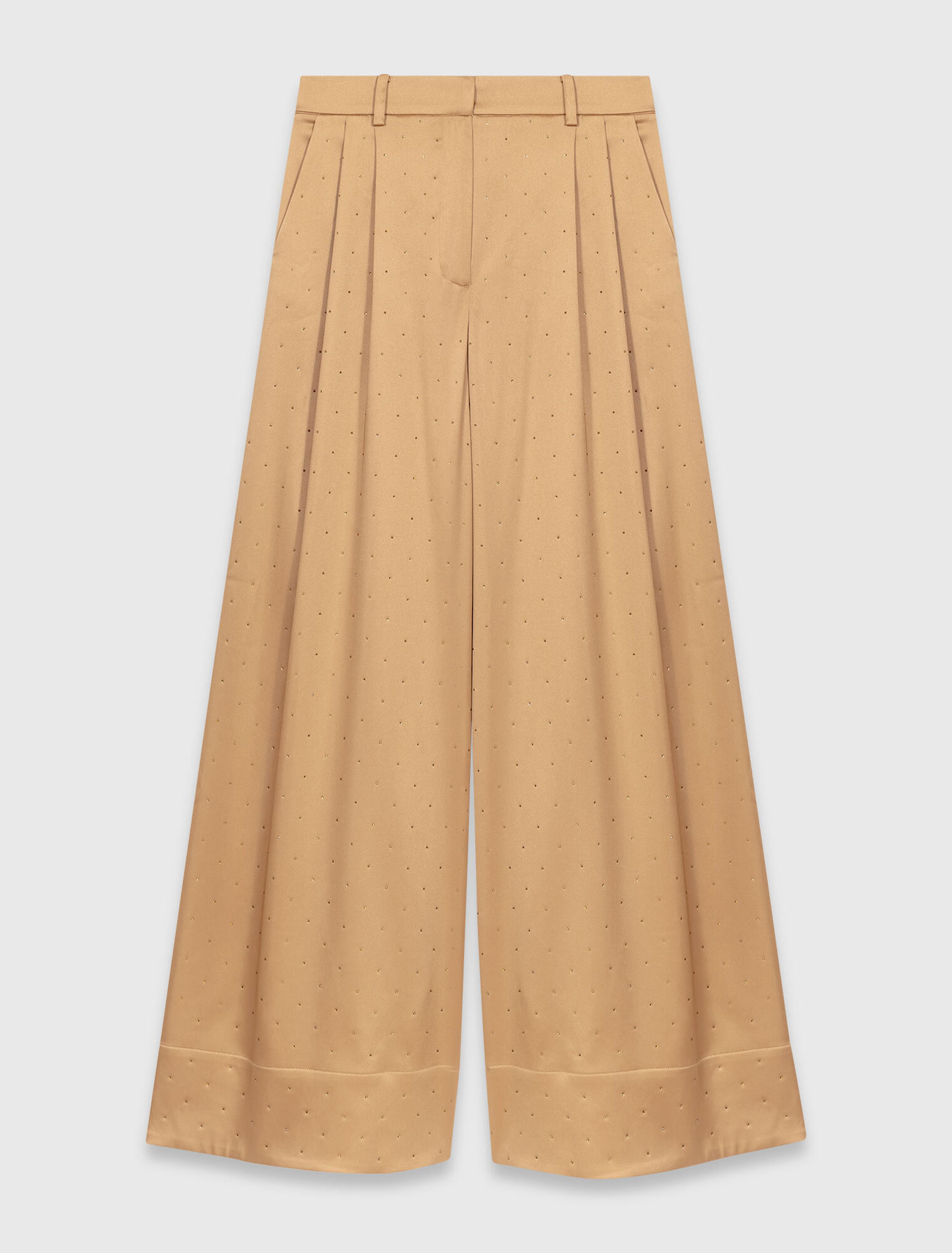 Rhinestone satin trousers