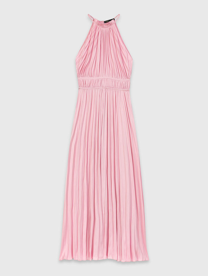 Pleated maxi dress