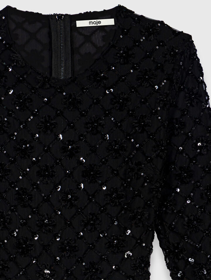 Short rhinestone velvet dress