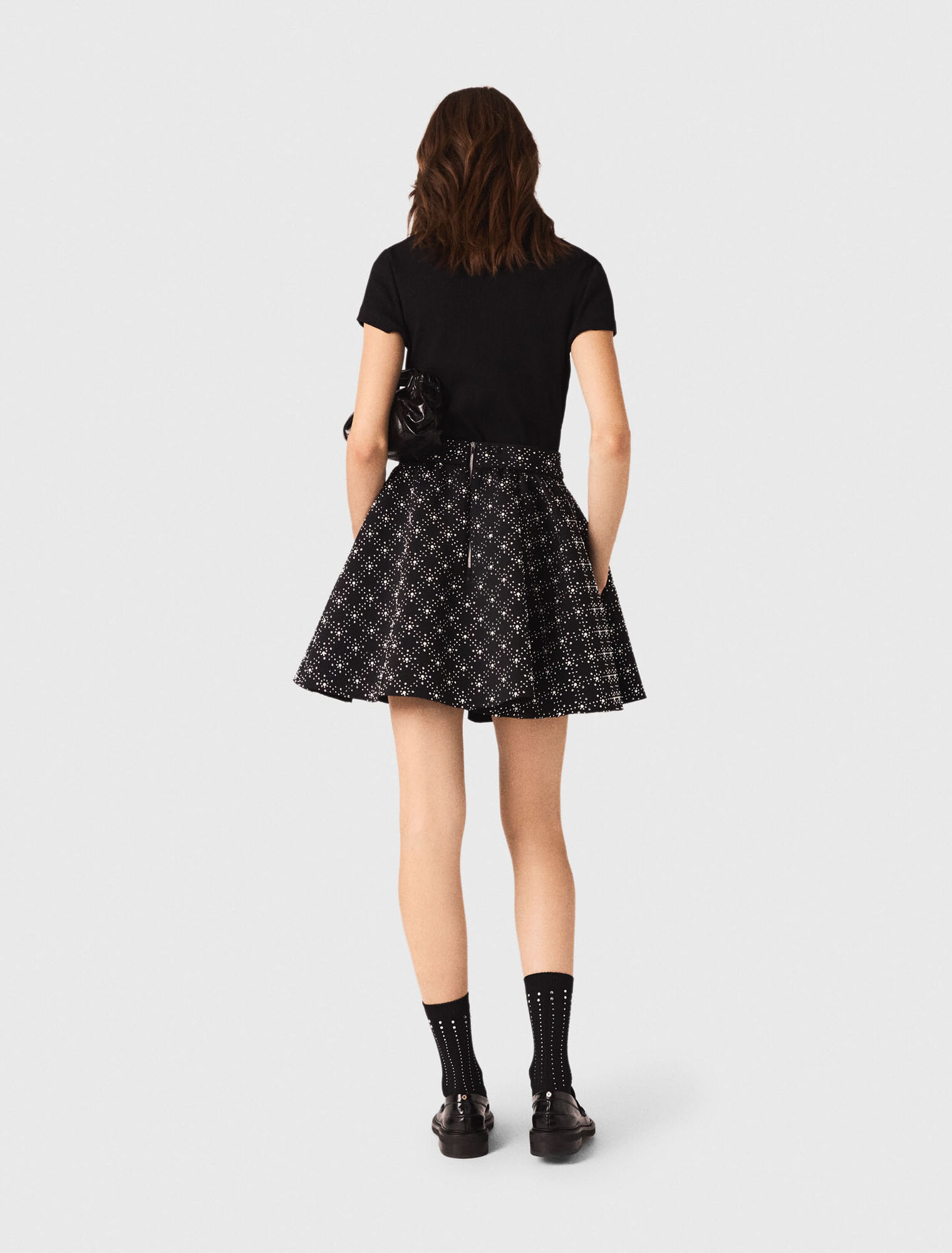 Pearl and rhinestone skater skirt