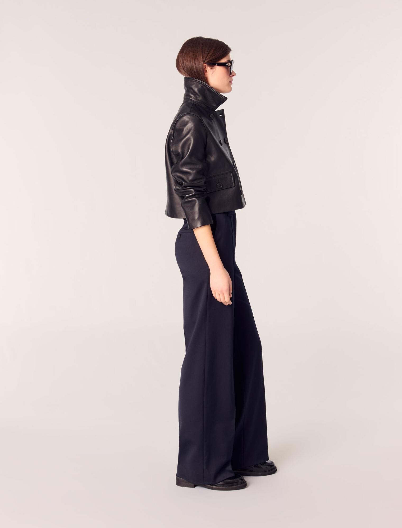 Suit trousers with pintucks