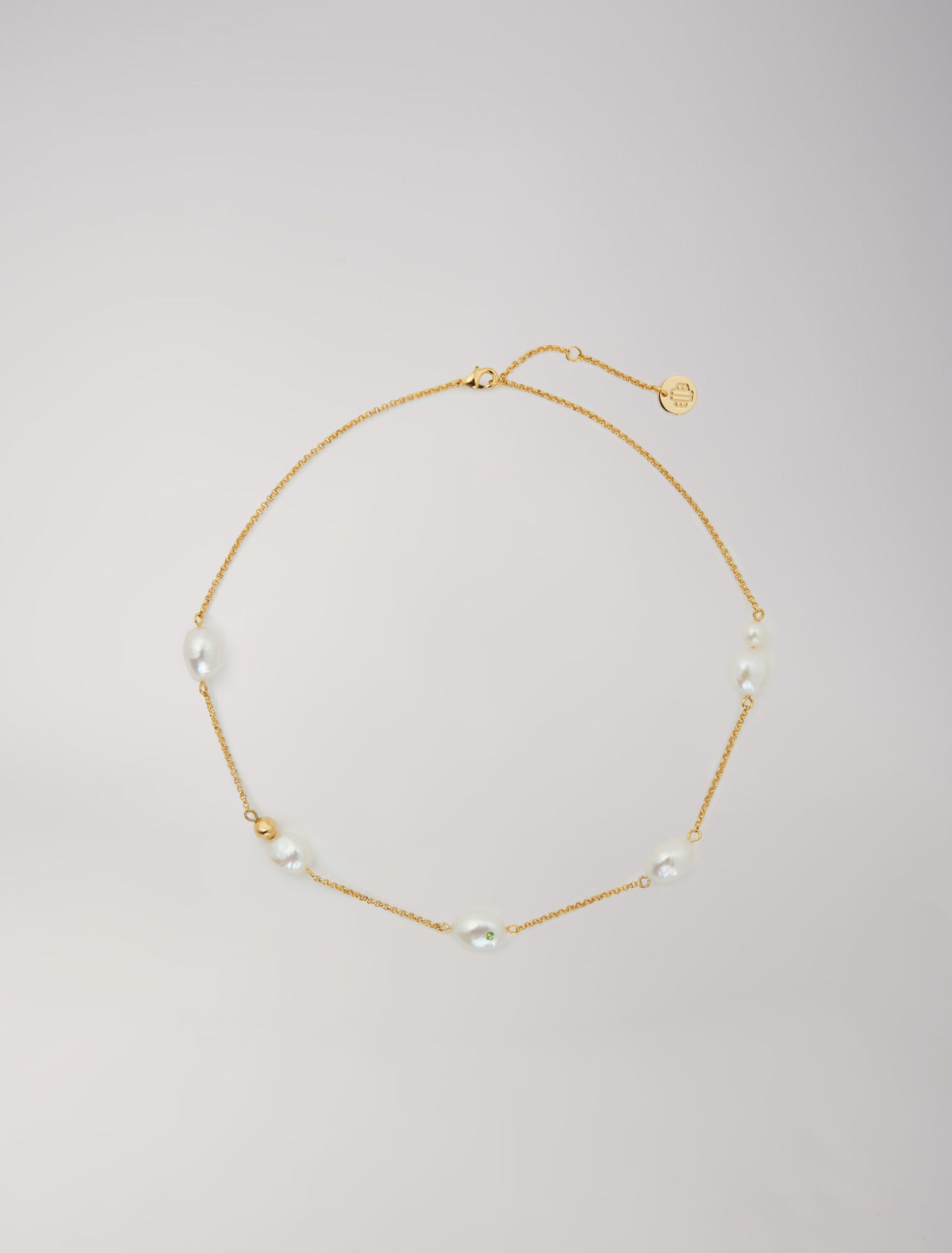 Gold chain and bead necklace