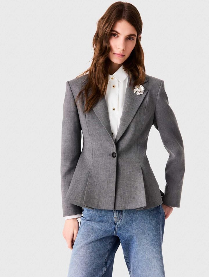 Short Bar-style suit jacket