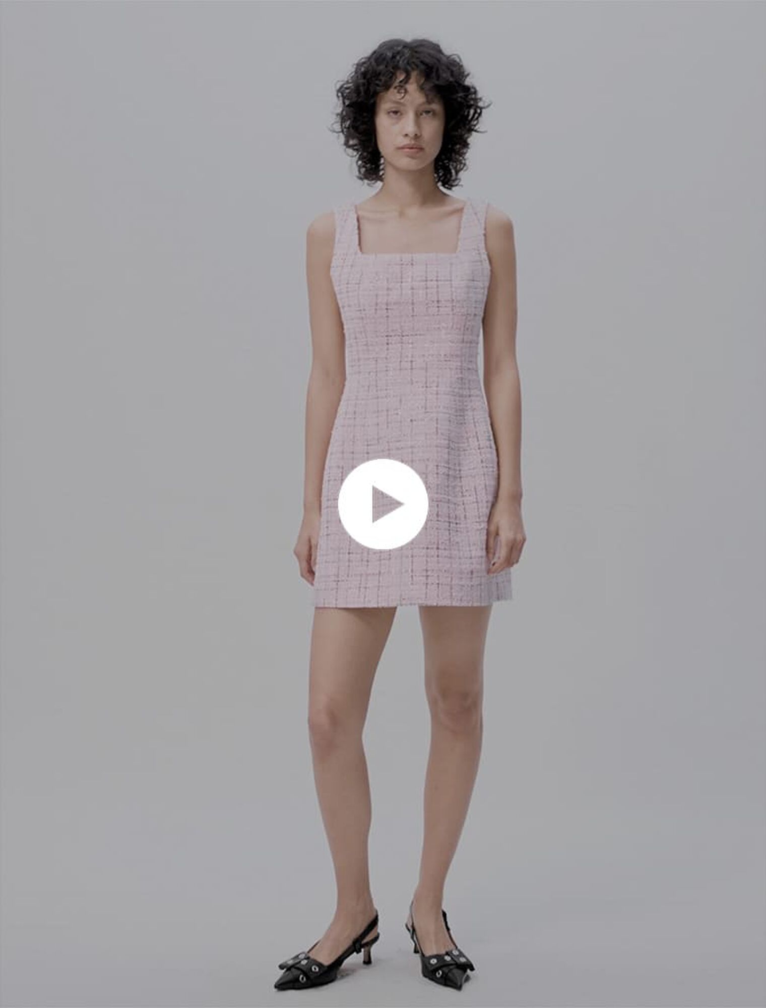 Sleeveless tweed dress
