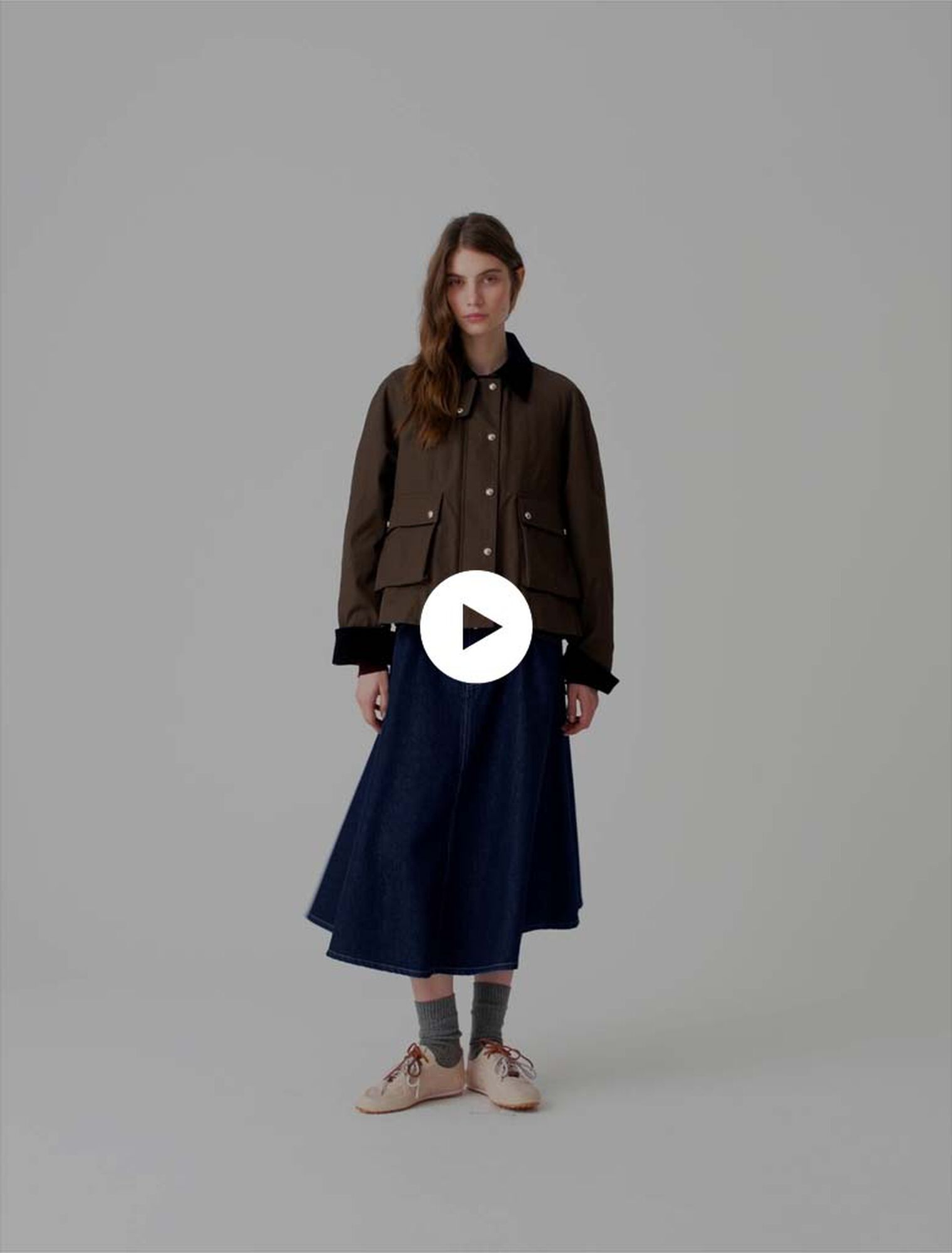 Cotton trapeze jacket