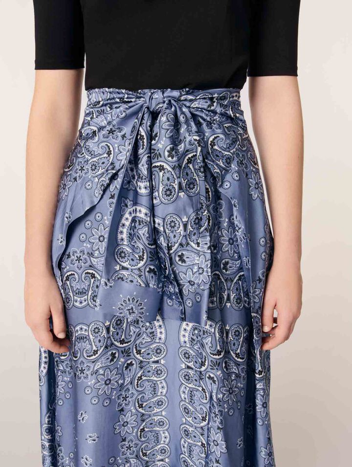 Layered-effect patterned dress