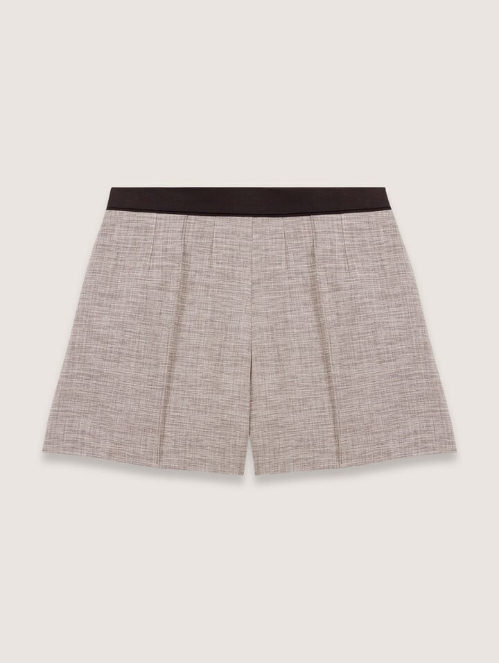 Maje Suit Shorts With Darts In Grey