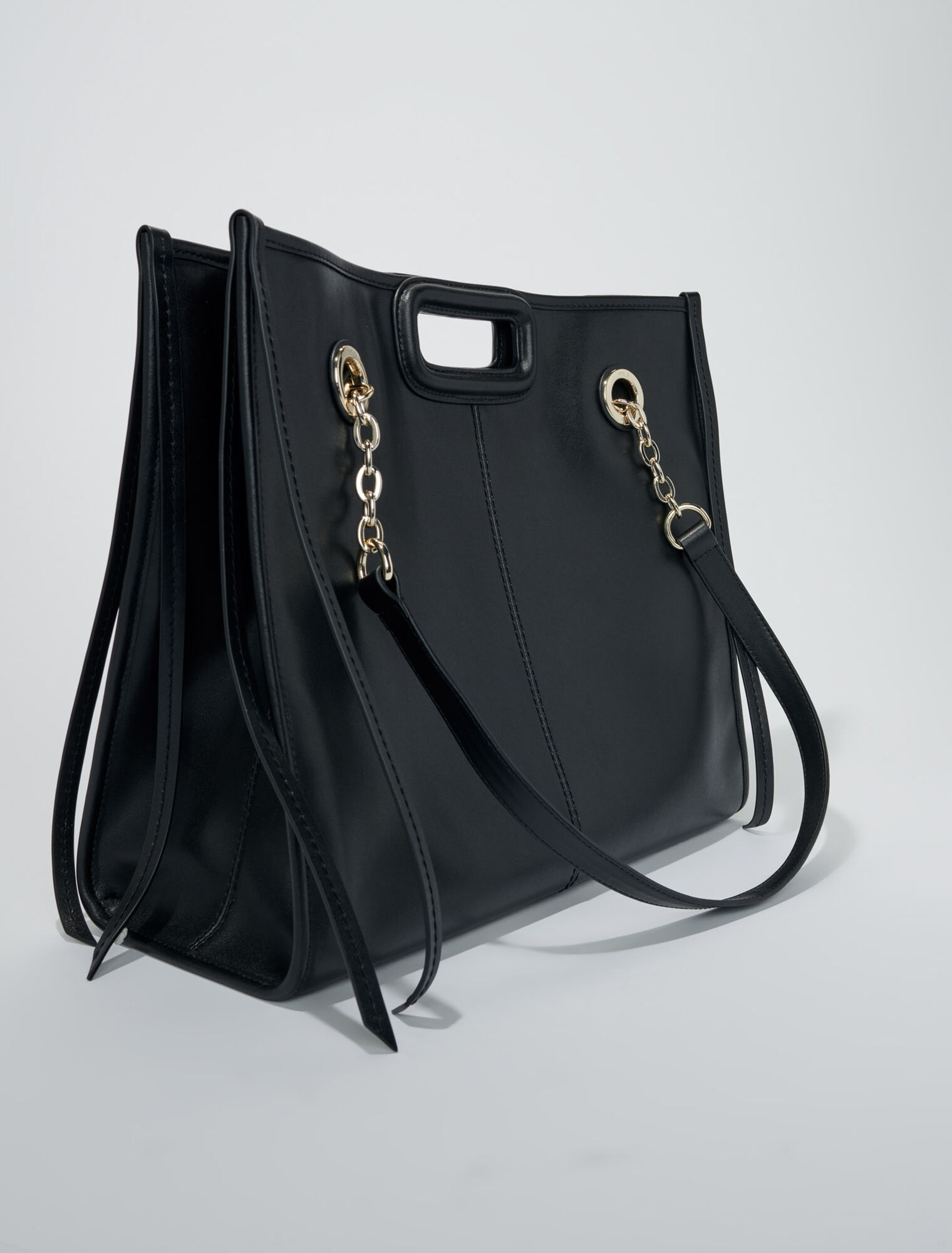 Leather tote bag