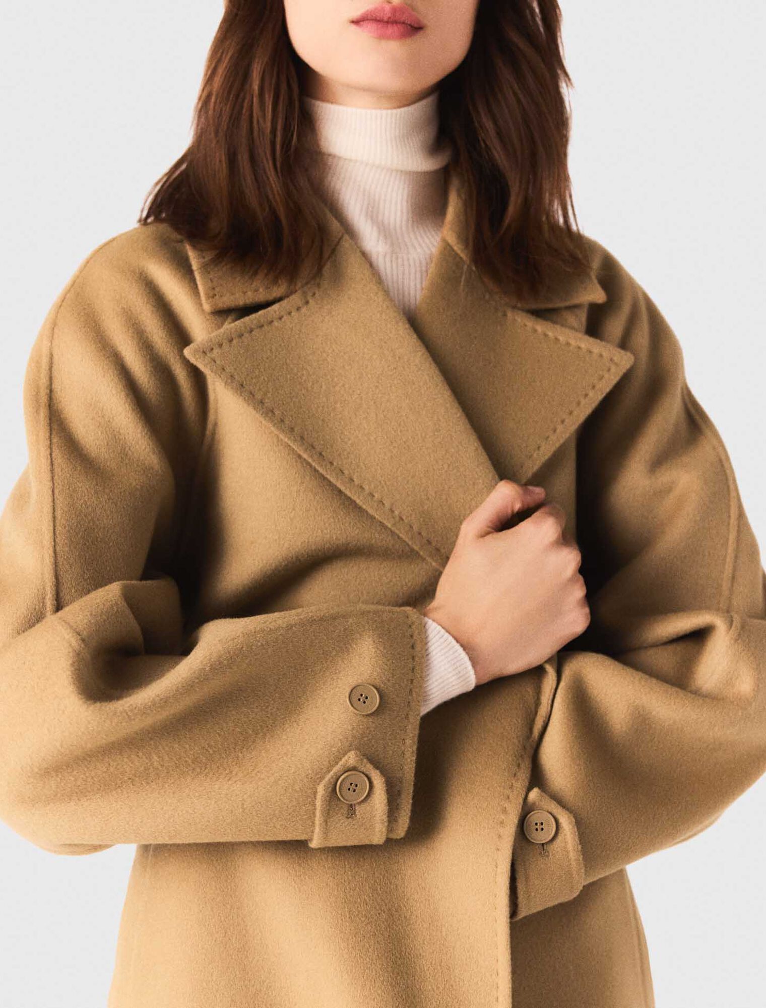 Manteau long double face