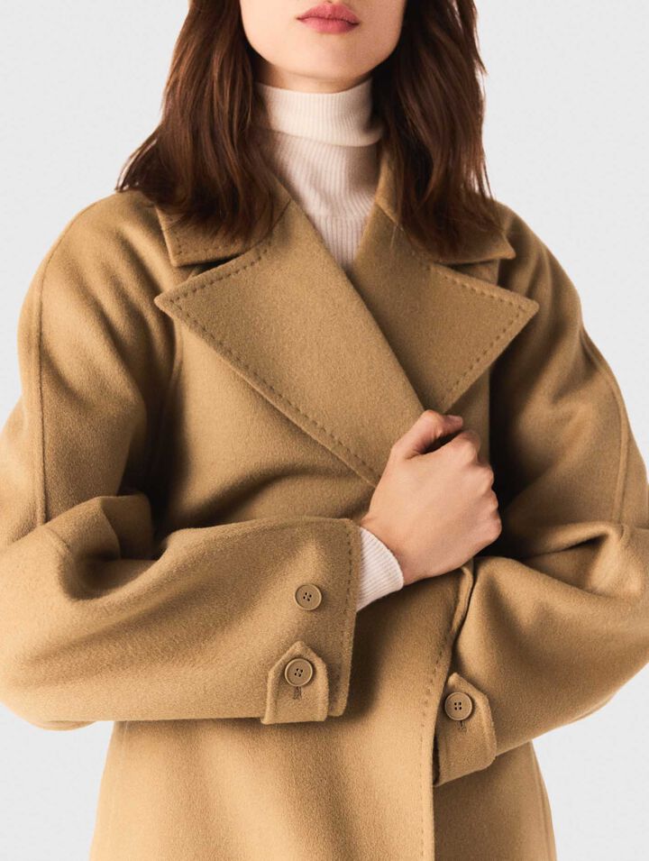Manteau long double face